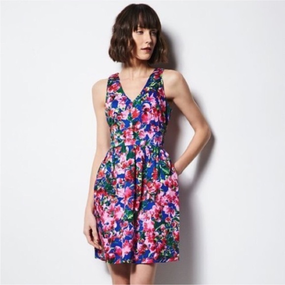 Milly Design Nation floral fit and flare dress 2 - Picture 12 of 13